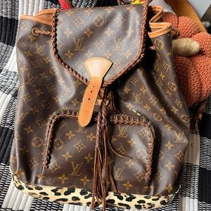 Vintage handmade re-done Lv Backpack